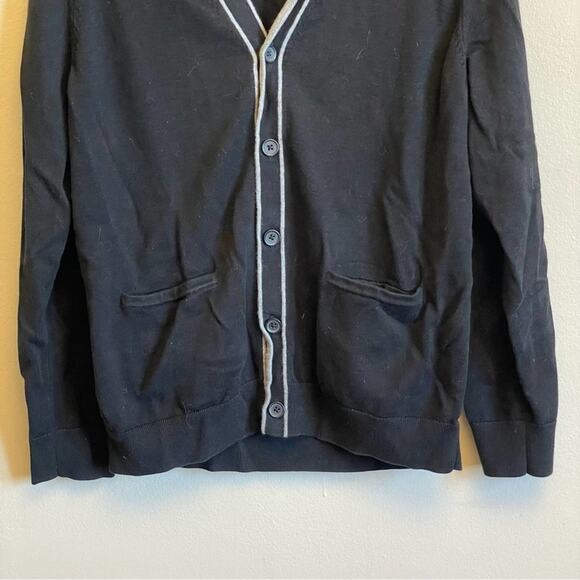 Express L cardigan button down long sleeve black gray - Picture 3 of 7